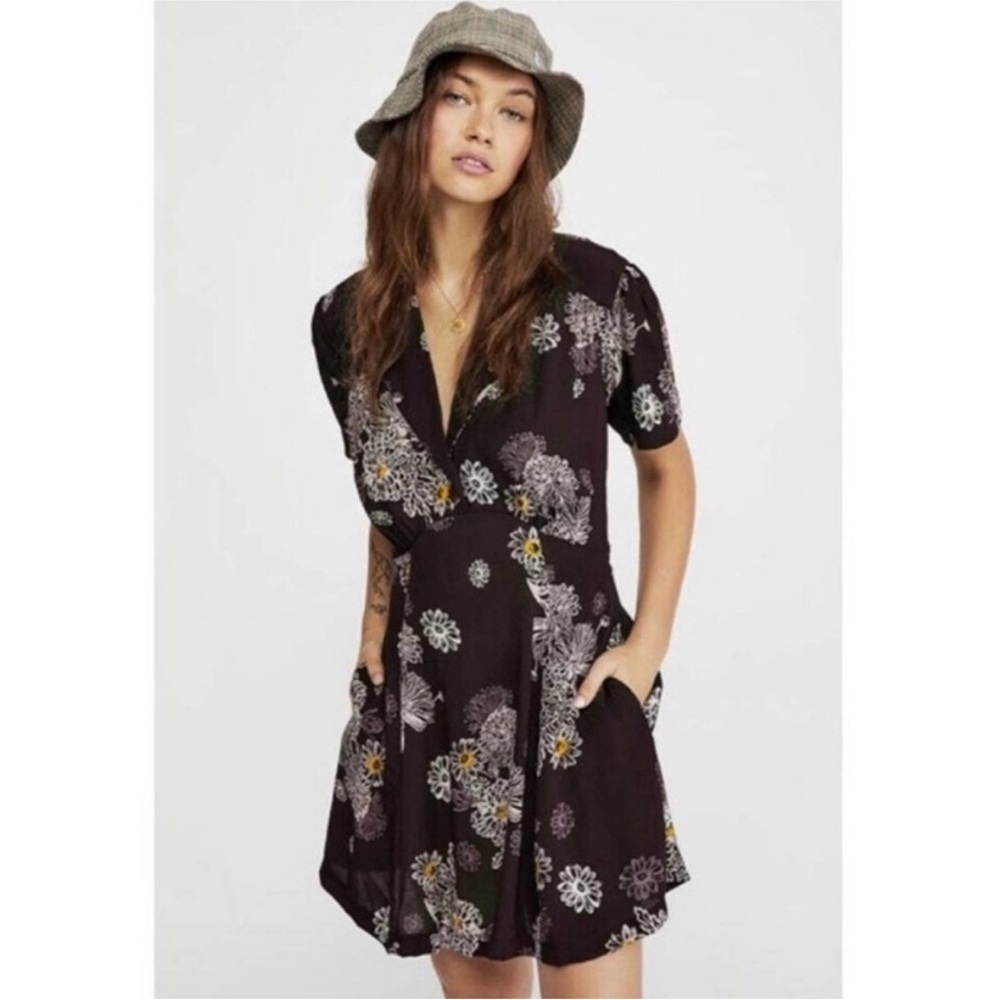 Free People Black Floral Dress